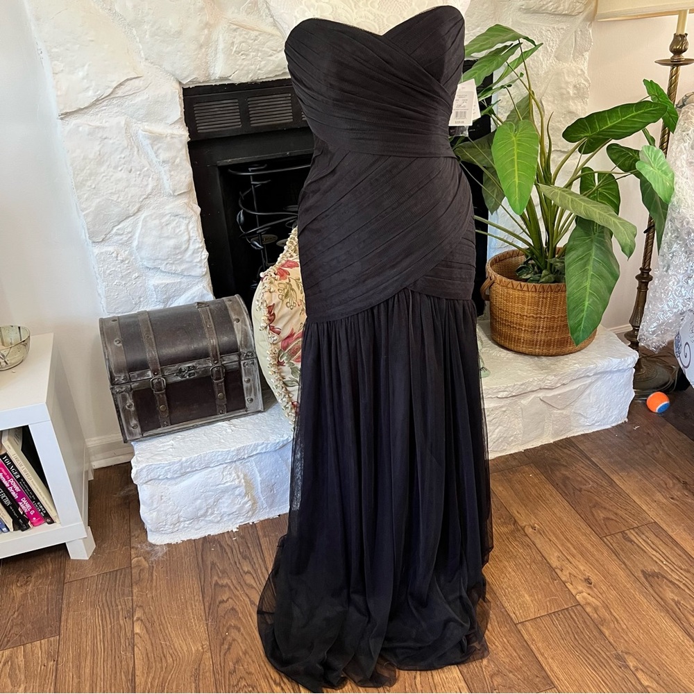 Vera Wang Black Strapless Evening Gown Dress Women’s Size 4 NWT - Picture 4 of 16